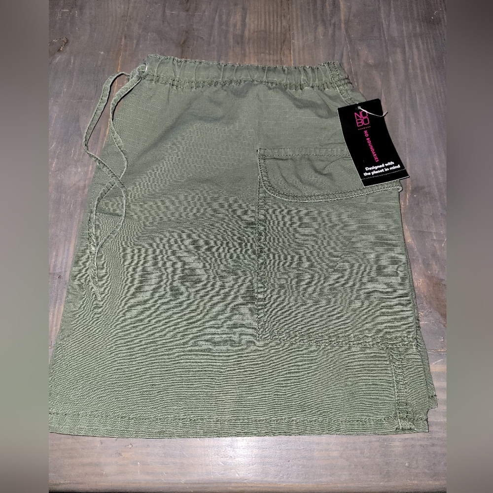 No Boundaries Green Drawstring Cargo Skirt NWT - Picture 5 of 5